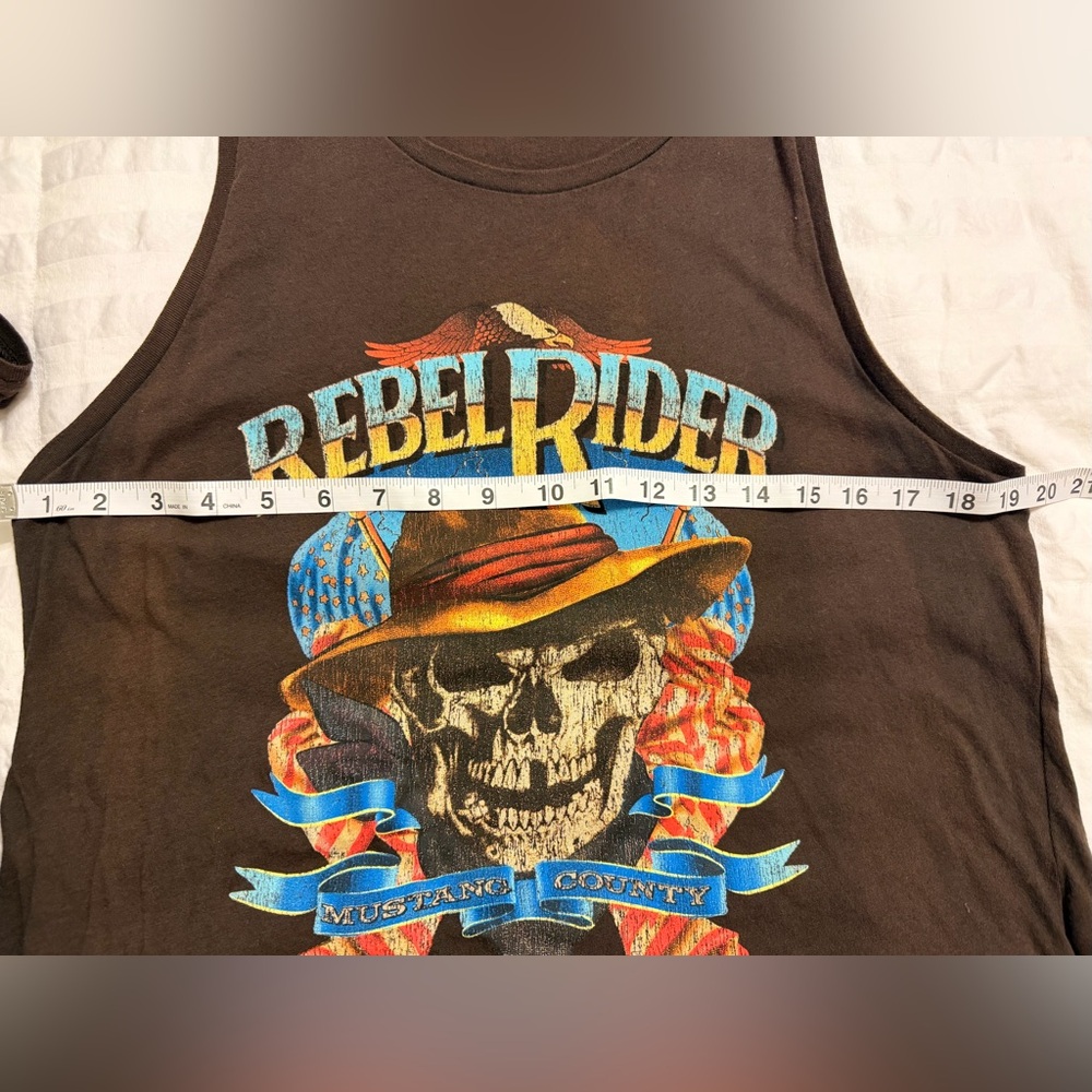 Spell Rebel Rider Graphic Black Sleeveless Top EUC / LIKE NEWA size M - Picture 13 of 14